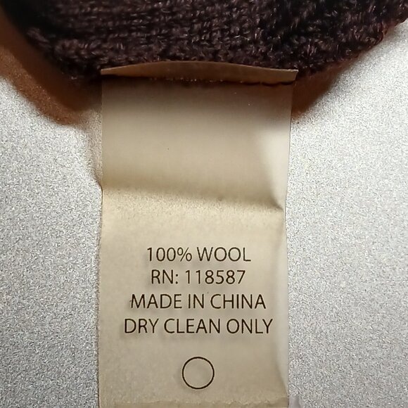 JASON WU Modern Luxury 100% Wool Brown Ribbed Mock Turtleneck S EUC - Picture 6 of 8